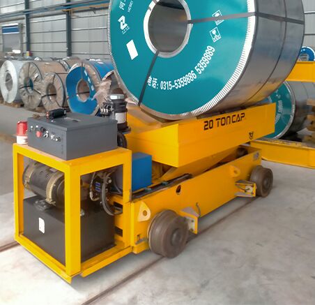 Scissors Lifting Steel Plate Rail Transfer Cart