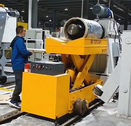 Scissors Lifting Steel Plate Rail Transfer Cart